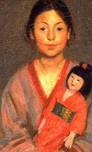 Oriental Girl with Doll