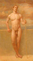 Man at Sea with Stick