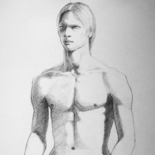 Seated Male Nude