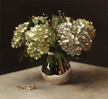 Hydrangeas in Silver