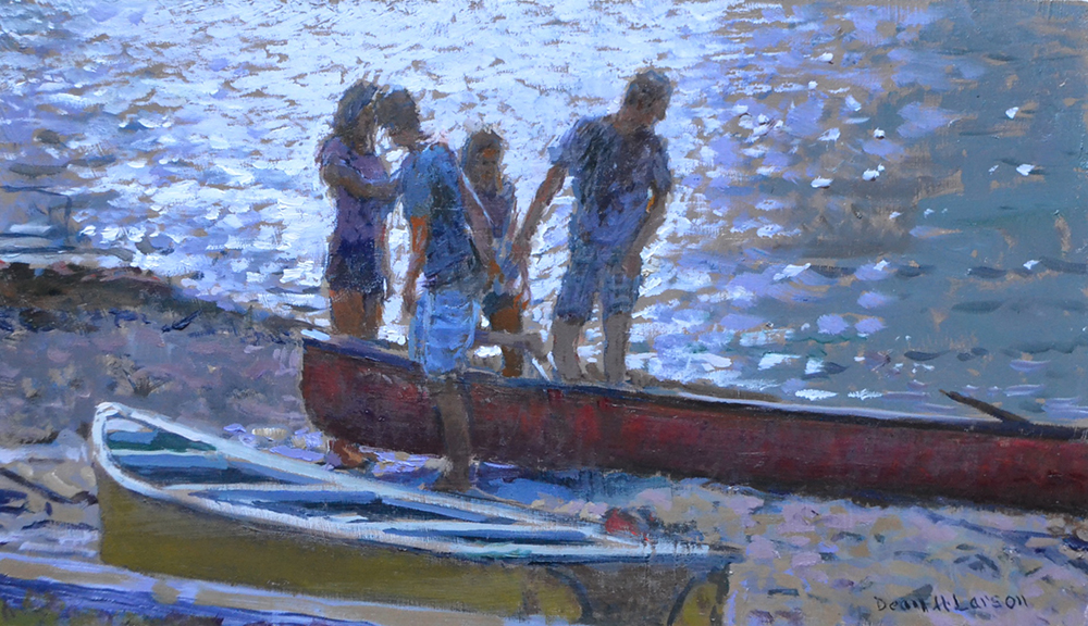 Children With Canoe