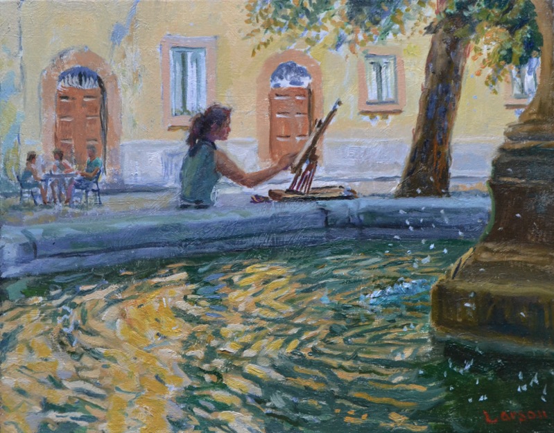 Painting by the Fountain
