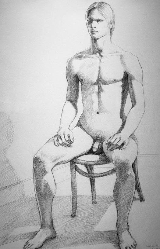 Seated Male Nude