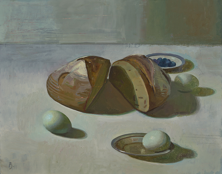 Still Life with Loaf and Eggs II
