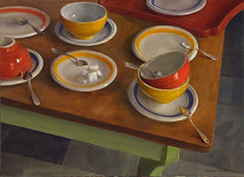 Still Life with La Primula Bowls and Spoons