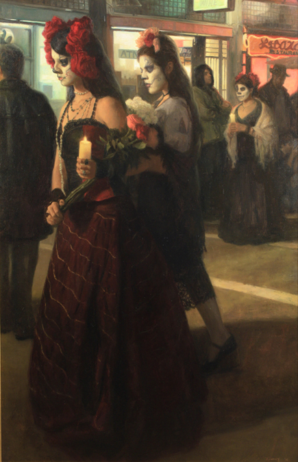 At the Dia De Los Muertos Parade