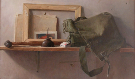 Studio Shelf with Military Bag