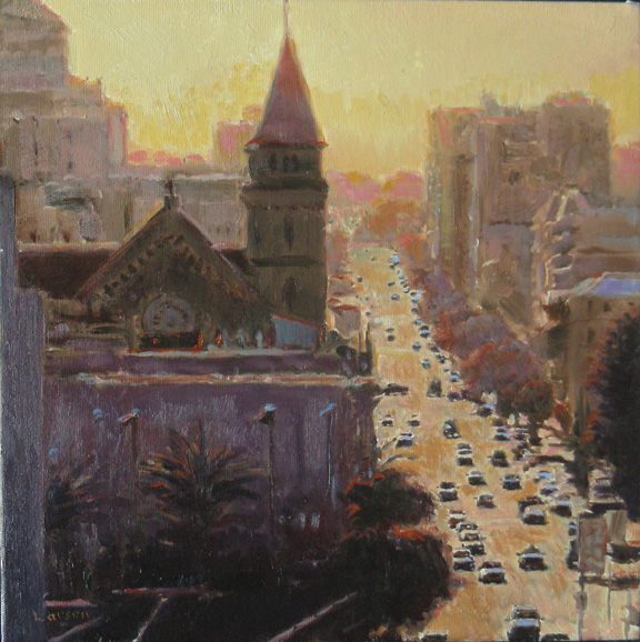 St. Brigids and Broadway, San Francisco, Warm Version