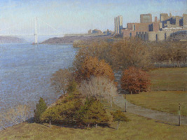 Looking North, Riverside Park, Sunny Morning